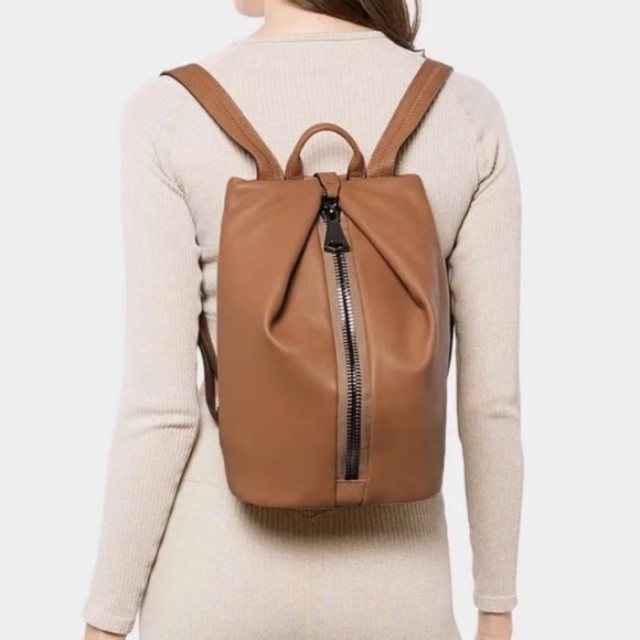Aimee Kestenberg Tamitha Mini Backpack Soft Pebbled Leather Tan - Picture 2 of 16